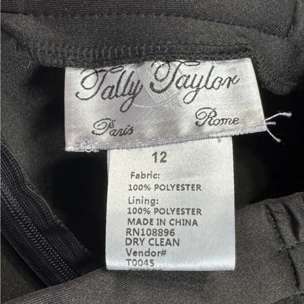 (12) TALLY TAYLOR Elegant & Extremely Well Made Black A-Line Skirt